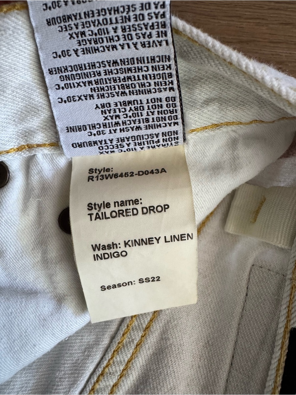 R13 tailored drop kinney linen indigo - Picture 8 of 11